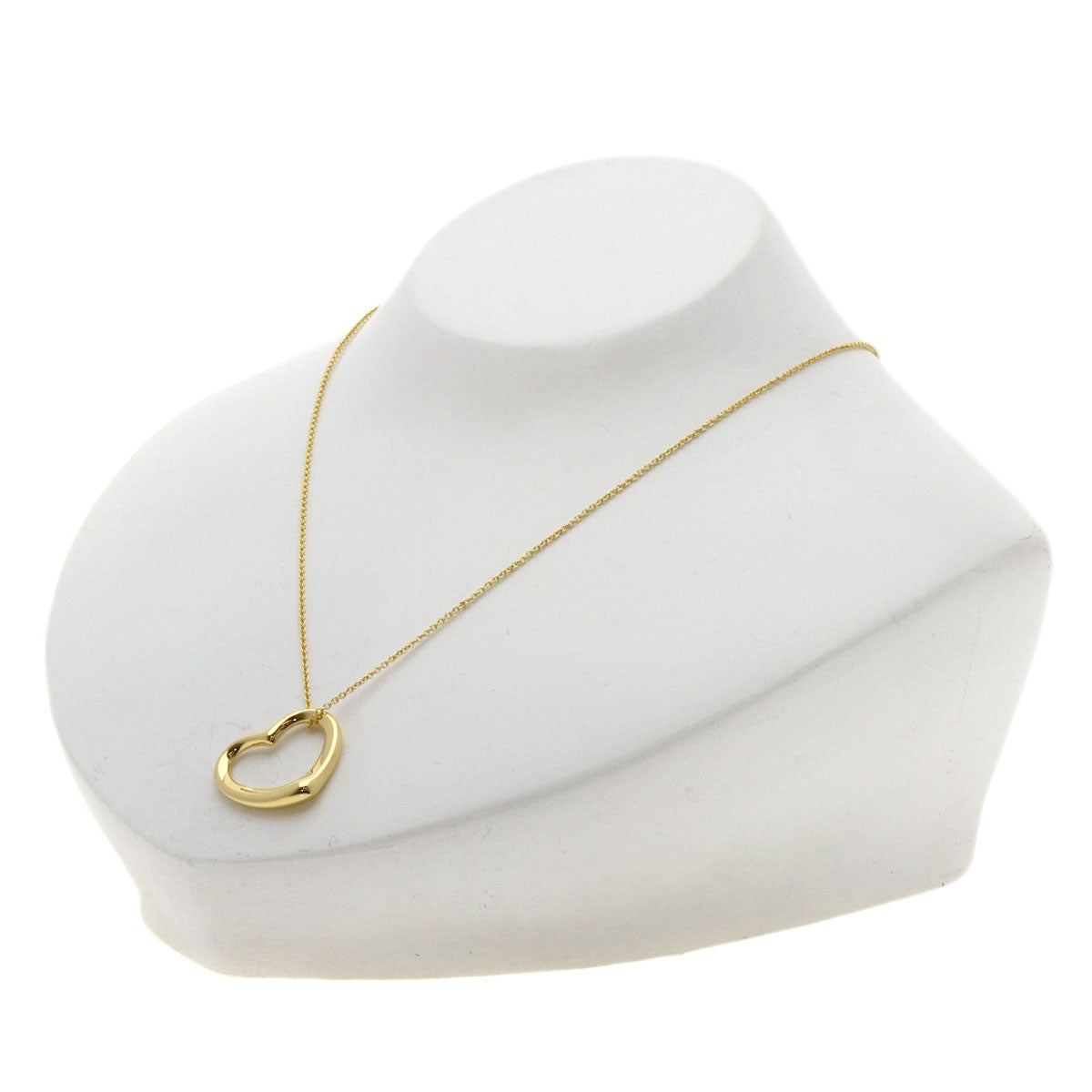 TIFFANY&Co. Open heart Necklace K18 Yellow Gold Ladies [Used]