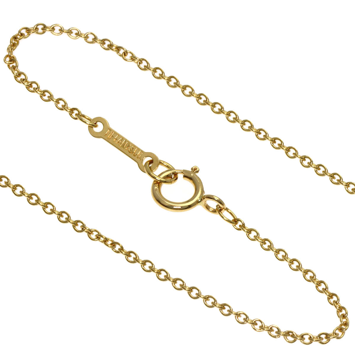TIFFANY&Co. Open heart Necklace K18 Yellow Gold Ladies [Used]