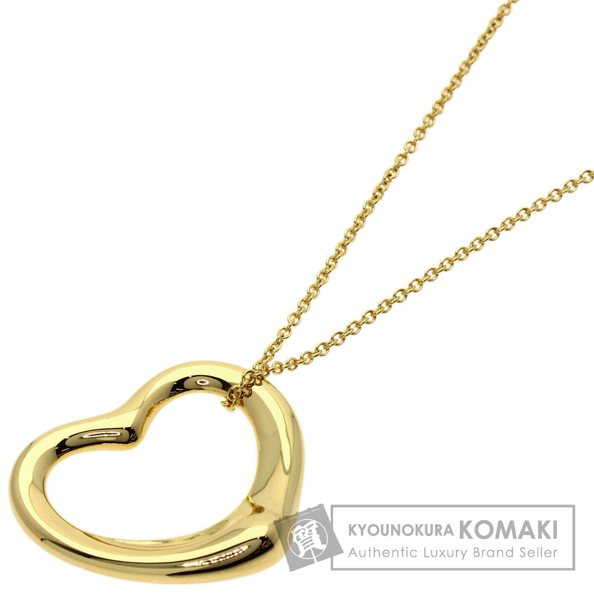 TIFFANY&Co. Open heart Necklace K18 Yellow Gold Ladies [Used]