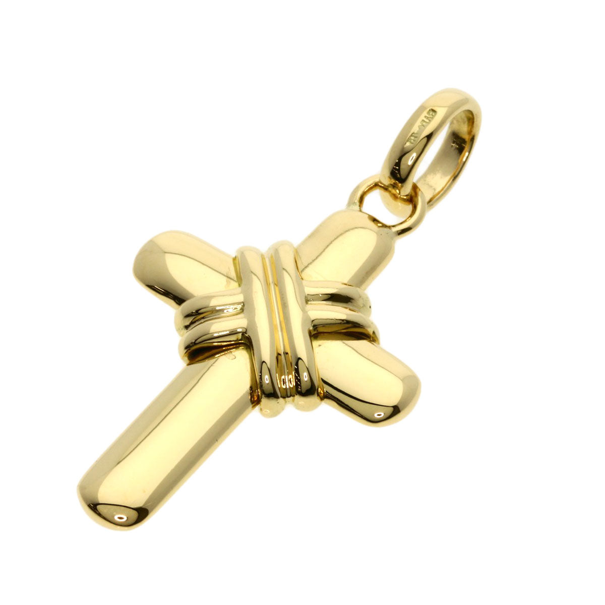 BVLGARI cross Pendant top K18 Yellow Gold Ladies [Used]