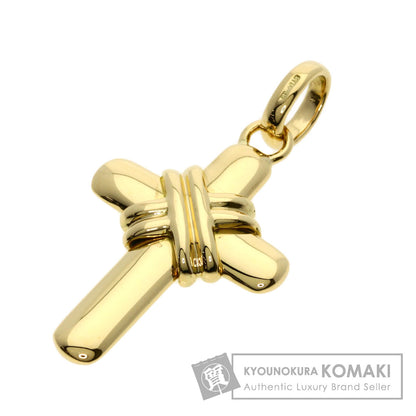 BVLGARI cross Pendant top K18 Yellow Gold Ladies [Used]