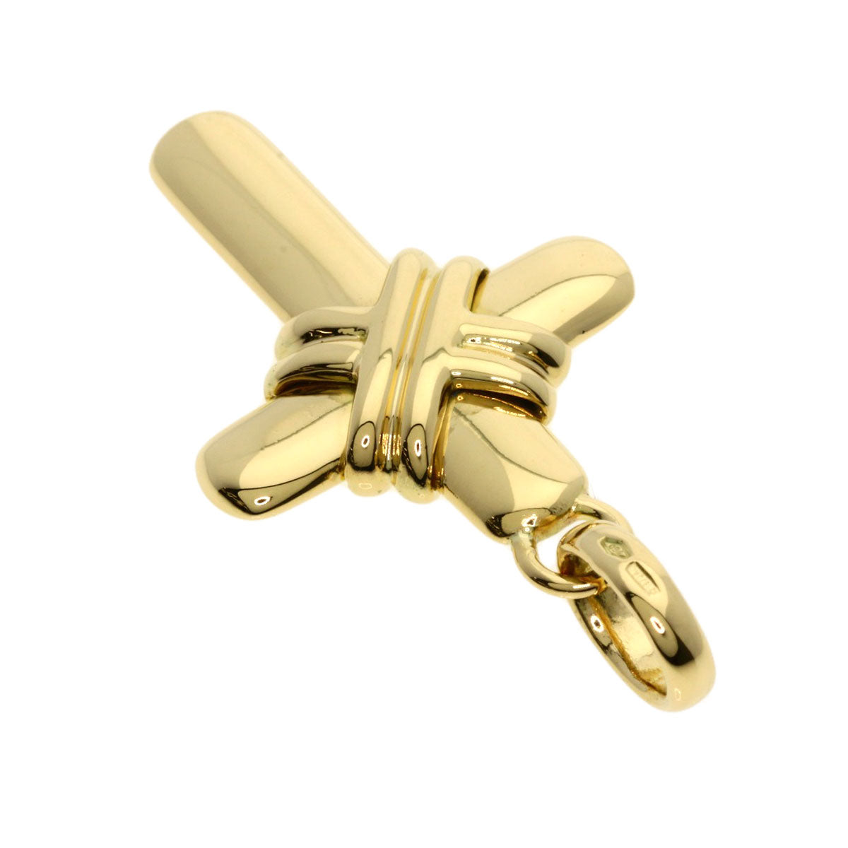 BVLGARI cross Pendant top K18 Yellow Gold Ladies [Used]