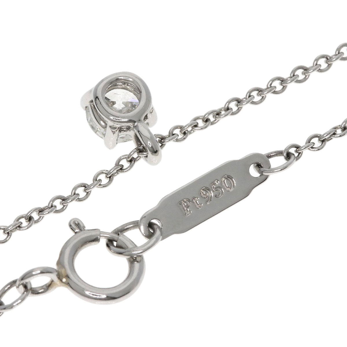 TIFFANY&Co. Solitaire Diamond H-VVS1-EX Necklace Platinum PT950 Ladies [Used]