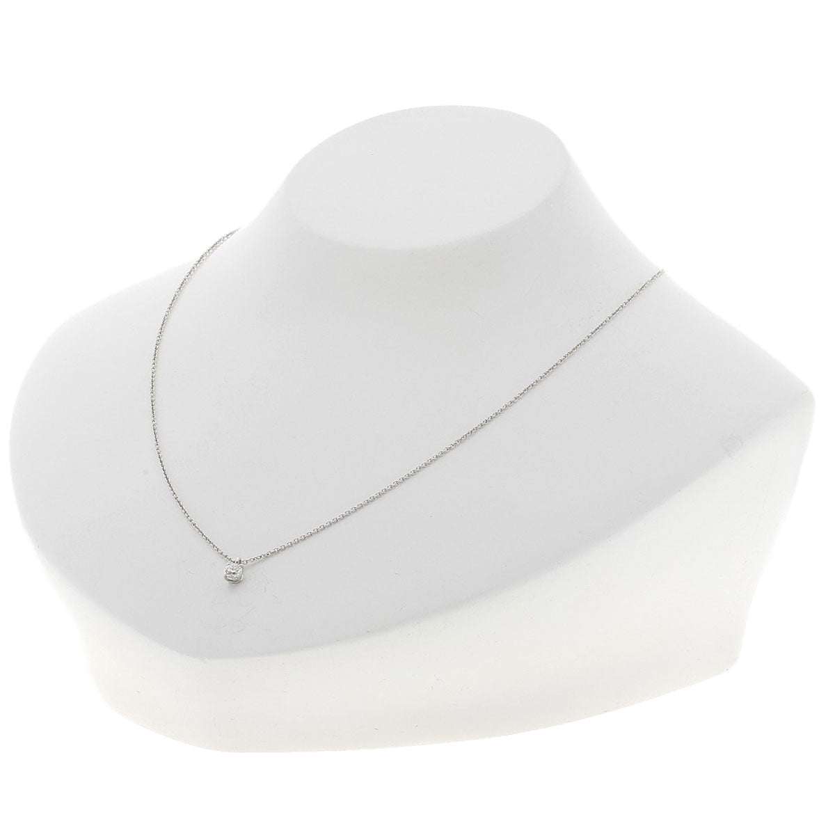 TIFFANY&Co. Solitaire Diamond H-VVS1-EX Necklace Platinum PT950 Ladies [Used]