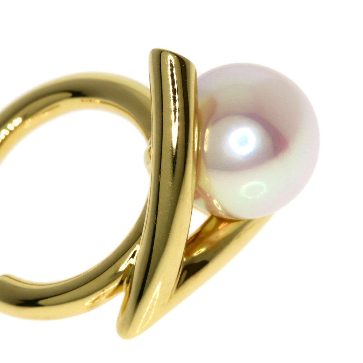 TASAKI Danger Claw Akoya Pearl Ear Cuff Earring K18 Yellow Gold Ladies [Used]