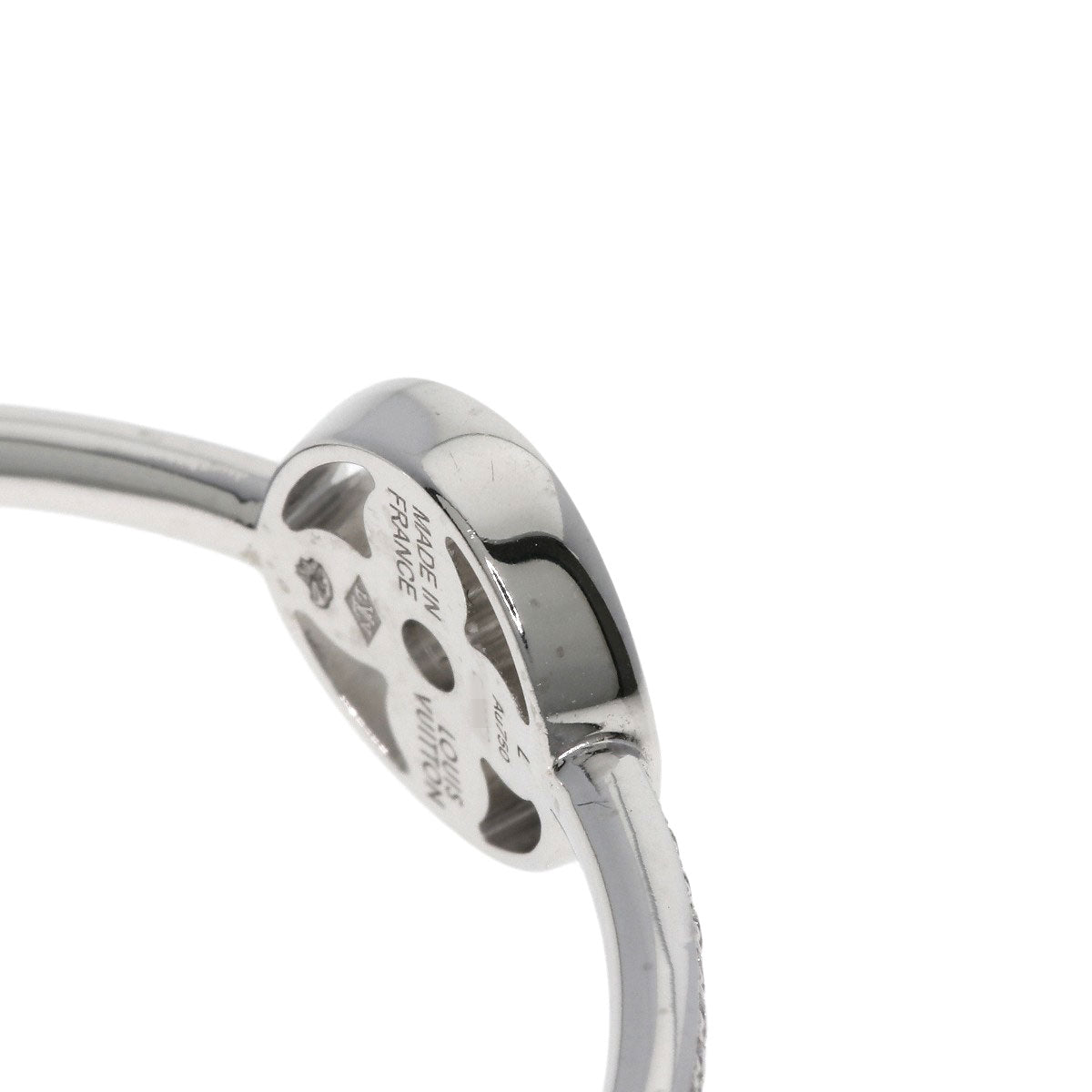 LOUIS VUITTON Hoop Earrings Ldylle Blossom Diamond earring K18 White Gold Ladies [Used]
