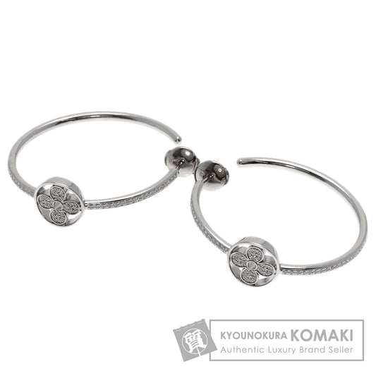 LOUIS VUITTON Hoop Earrings Ldylle Blossom Diamond earring K18 White Gold Ladies [Used]