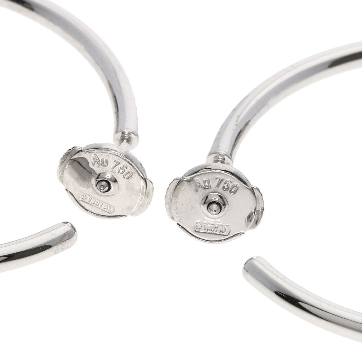 LOUIS VUITTON Hoop Earrings Ldylle Blossom Diamond earring K18 White Gold Ladies [Used]