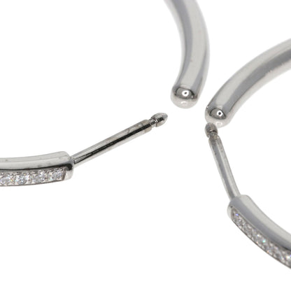 LOUIS VUITTON Hoop Earrings Ldylle Blossom Diamond earring K18 White Gold Ladies [Used]