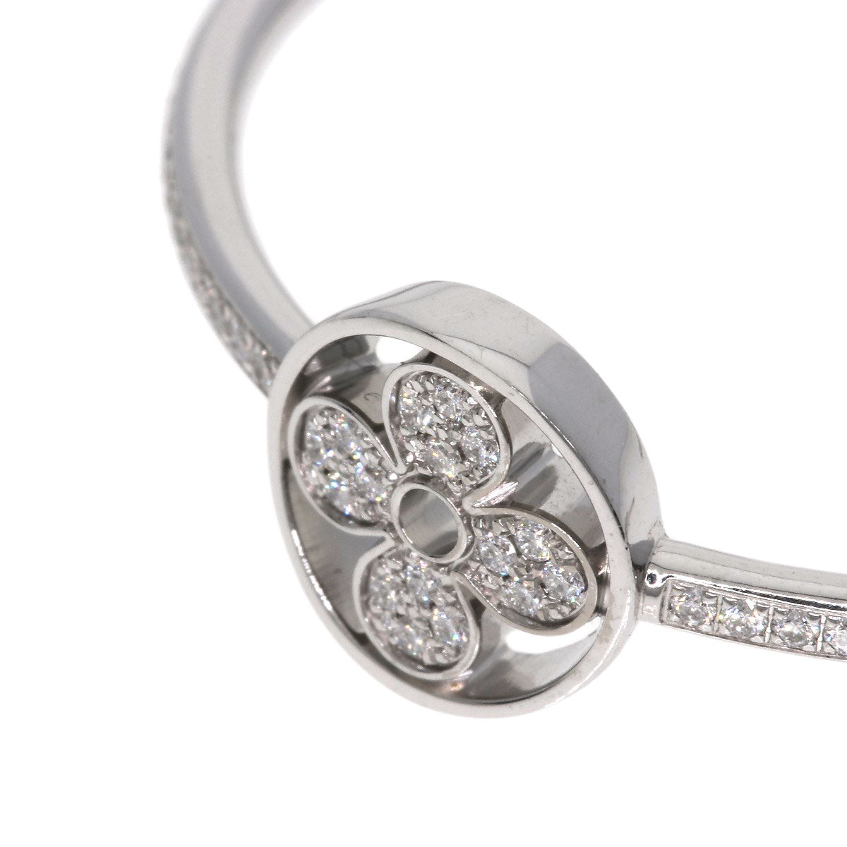 LOUIS VUITTON Hoop Earrings Ldylle Blossom Diamond earring K18 White Gold Ladies [Used]
