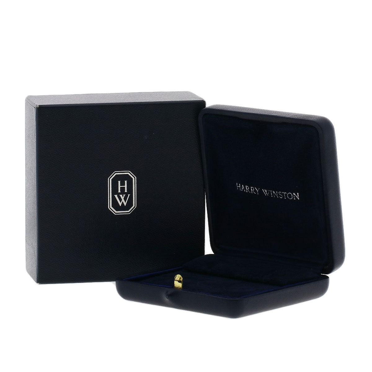 HARRY WINSTON Round Hoop Diamond Earring Platinum PT950 Ladies [Used]