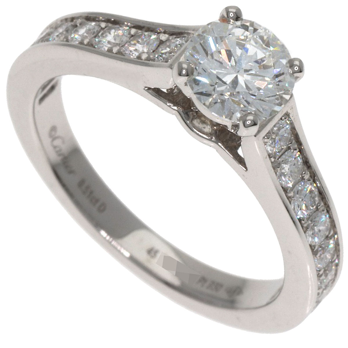 CARTIER Solitaire Diamond # 45 Ring Platinum PT950 Ladies [Used]