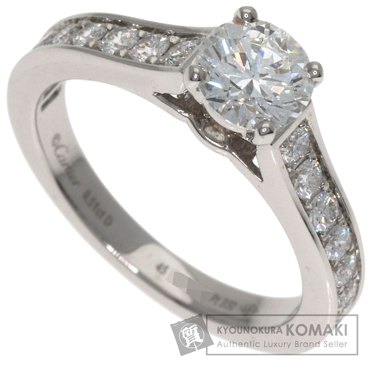 CARTIER Solitaire Diamond # 45 Ring Platinum PT950 Ladies [Used]