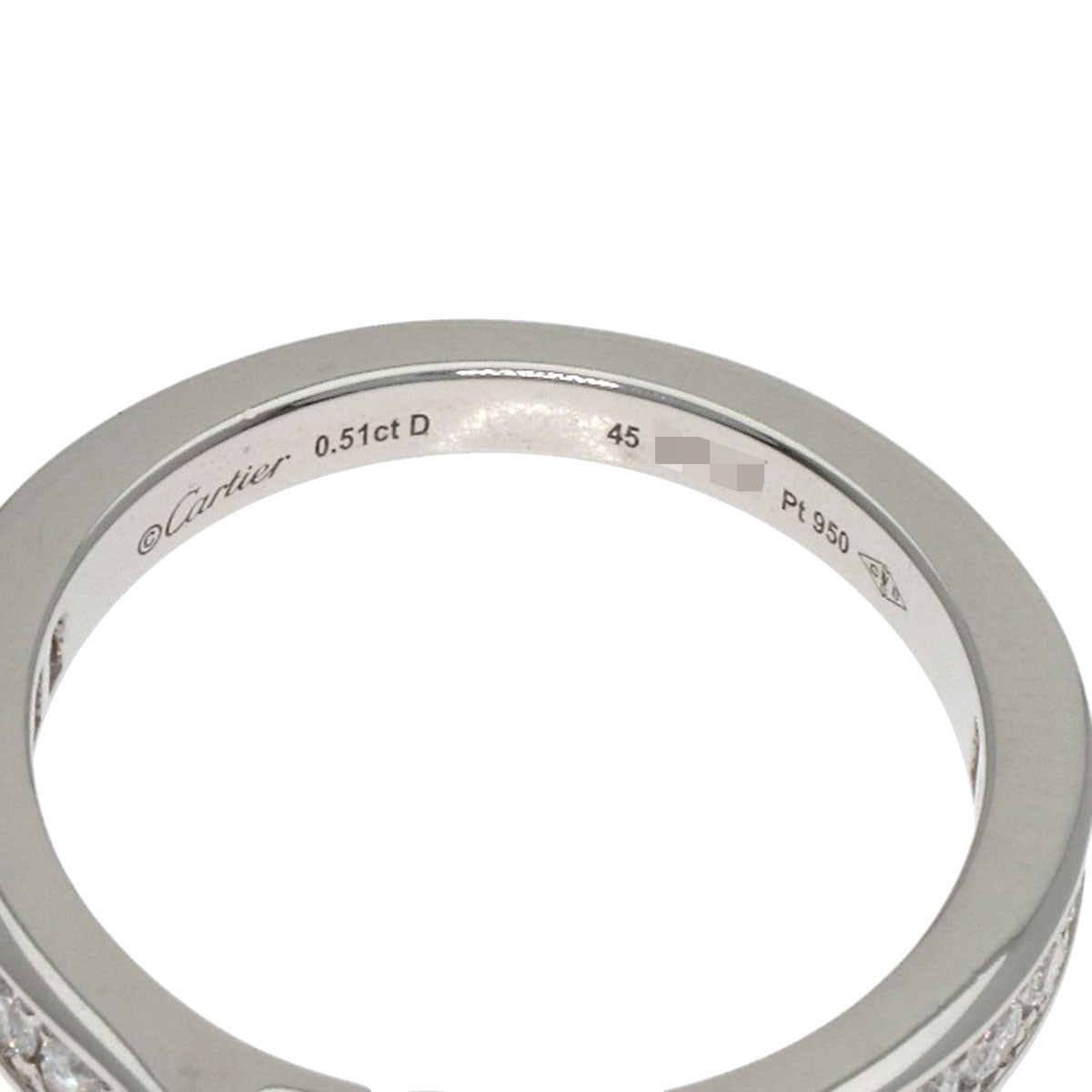 CARTIER Solitaire Diamond # 45 Ring Platinum PT950 Ladies [Used]