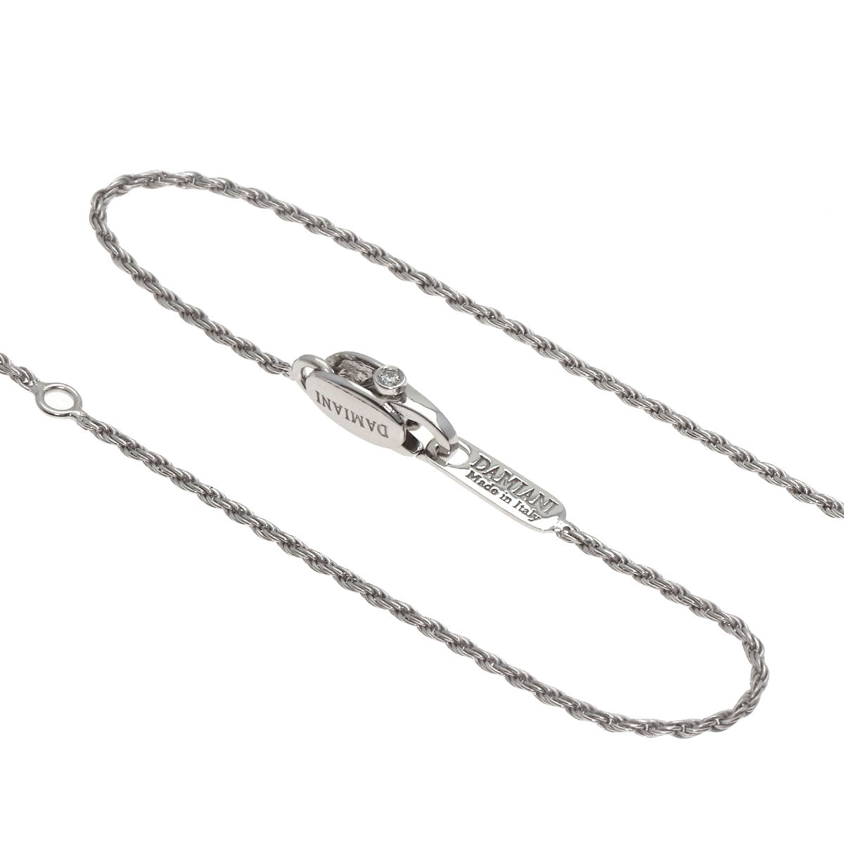 Damiani Belle Epoque Cross Motif Black Diamond Necklace K18 White Gold Ladies [Used]