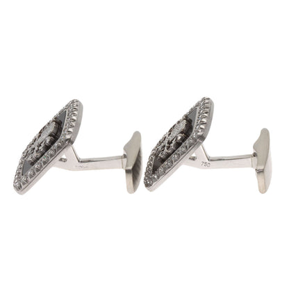 PIAGET Design Diamond Onyx cuffs K18 White Gold mens [Used]