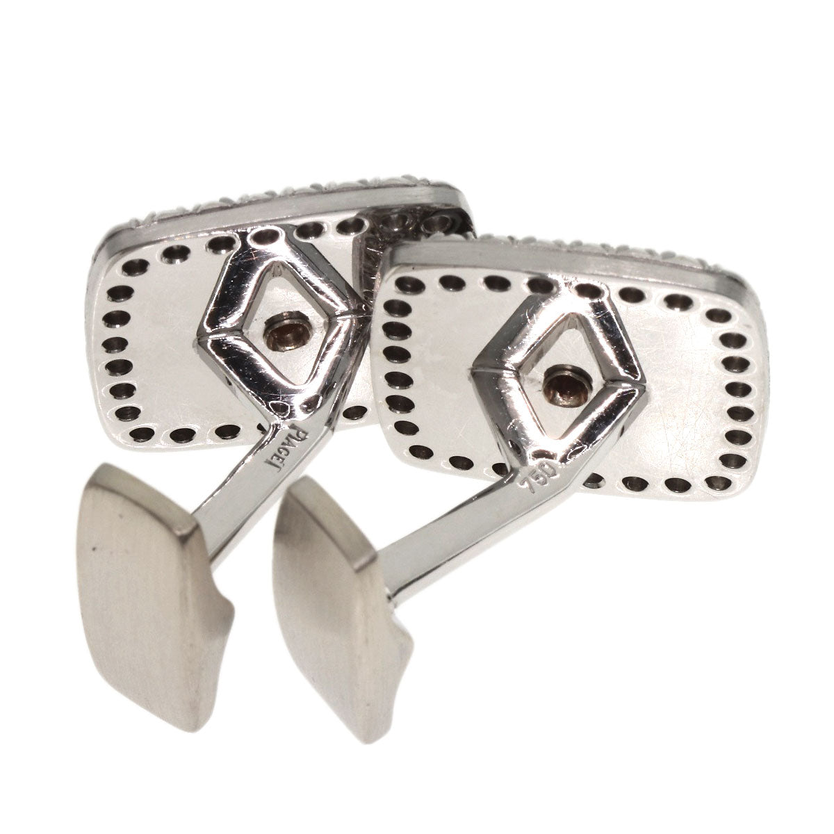 PIAGET Design Diamond Onyx cuffs K18 White Gold mens [Used]