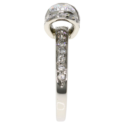 TIFFANY&Co. Ribbon Solitaire Diamond Ring Platinum PT950 Ladies [Used]