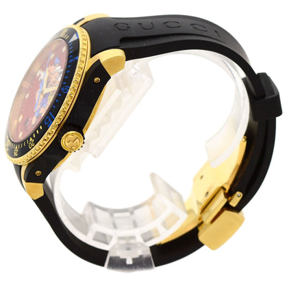 GUCCI DIVE The Three Little Pigs Watches 136.3 Gold Plated/Rubber mens