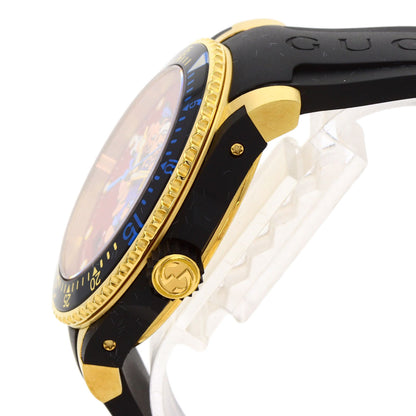 GUCCI DIVE The Three Little Pigs Watches 136.3 Gold Plated/Rubber mens