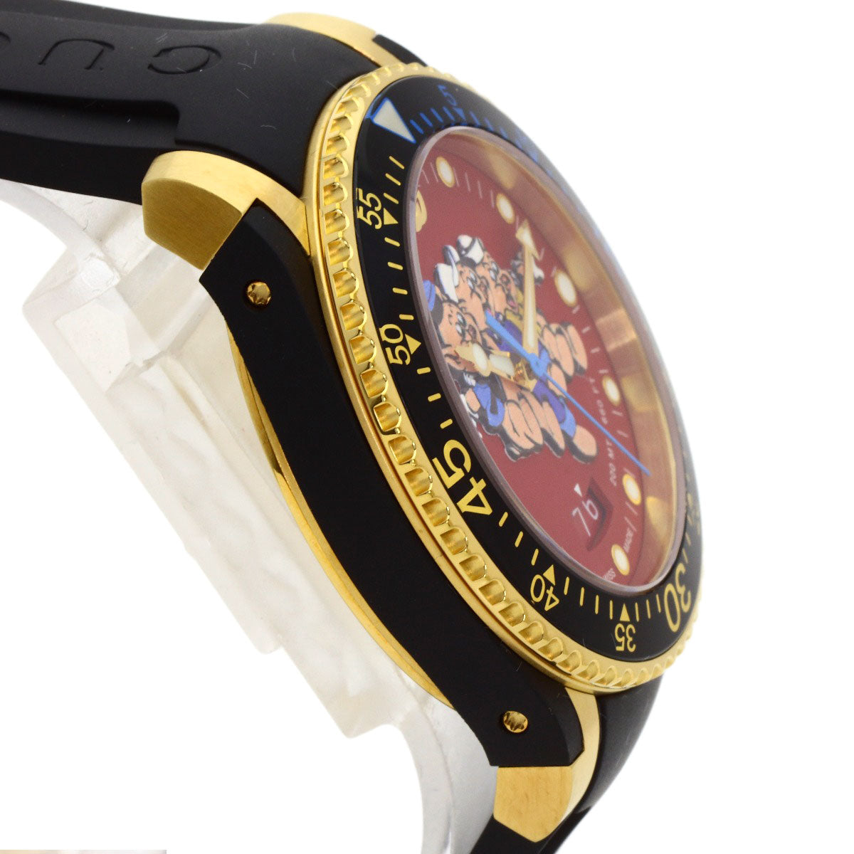GUCCI DIVE The Three Little Pigs Watches 136.3 Gold Plated/Rubber mens