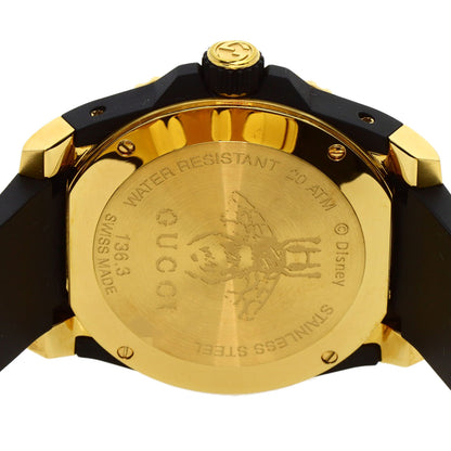 GUCCI DIVE The Three Little Pigs Watches 136.3 Gold Plated/Rubber mens
