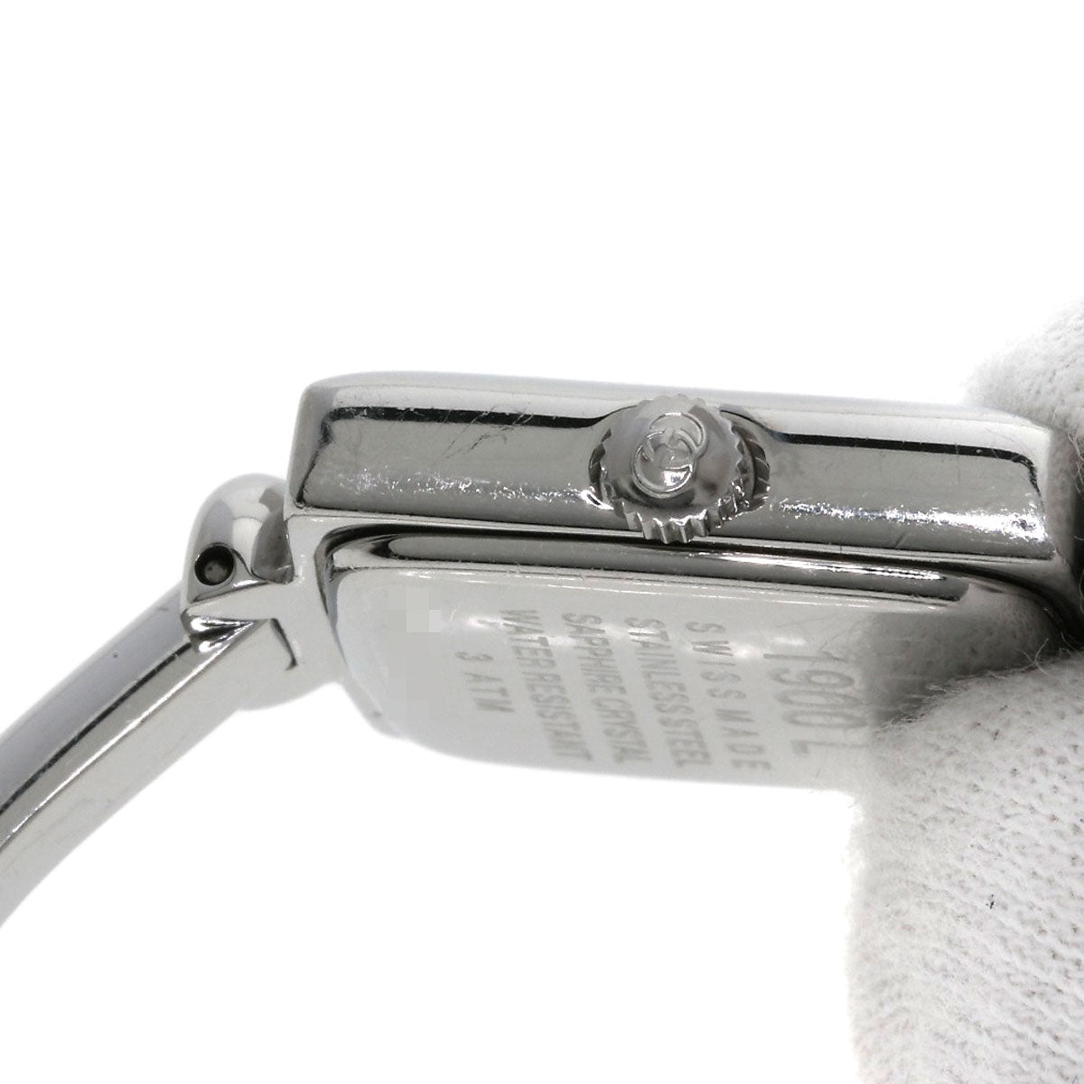 GUCCI Square face bangle Watches 1900L Stainless Steel/Stainless Steel Ladies