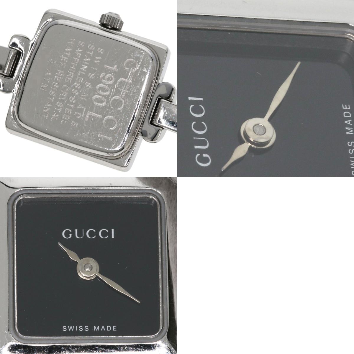 GUCCI Square face bangle Watches 1900L Stainless Steel/Stainless Steel Ladies