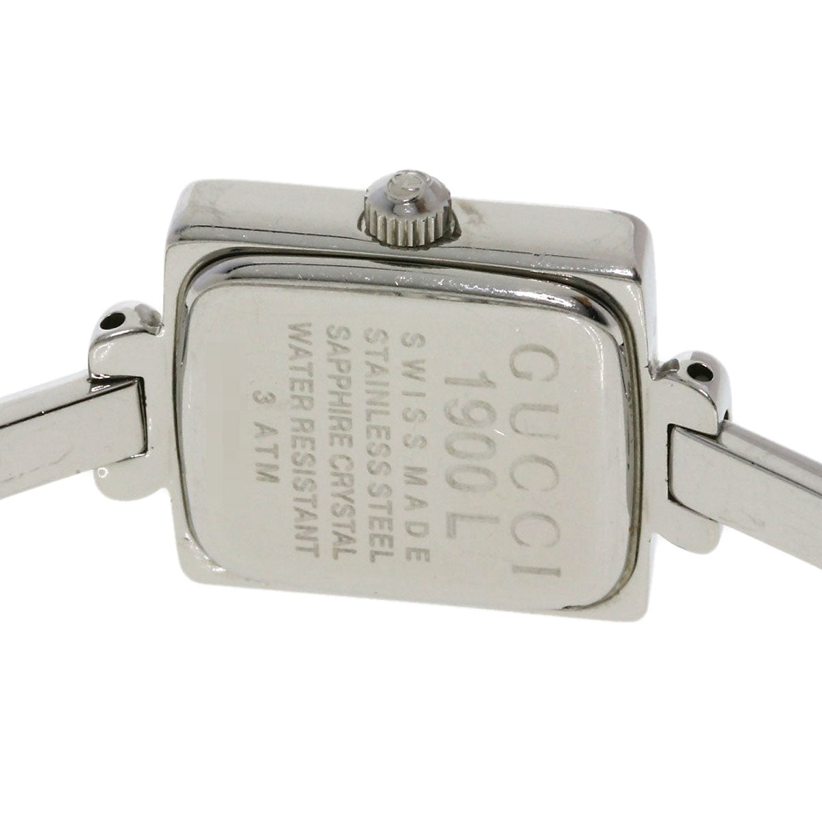 GUCCI Square face bangle Watches 1900L Stainless Steel/Stainless Steel Ladies
