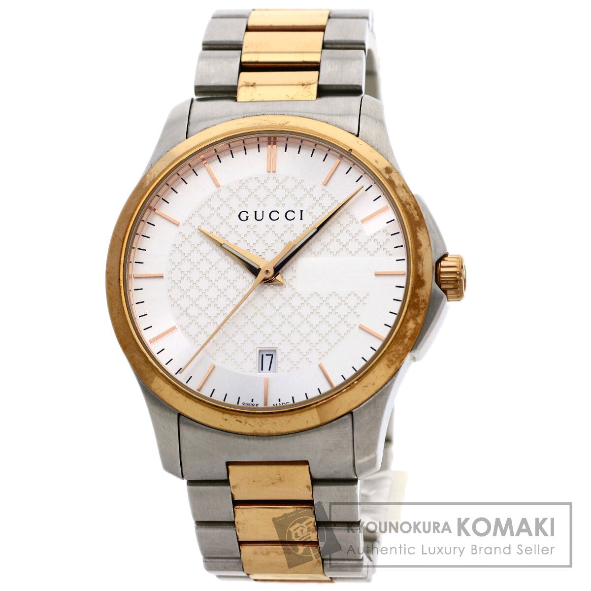 GUCCI Round face Watches 126.4 Stainless Steel/SSxPGP mens