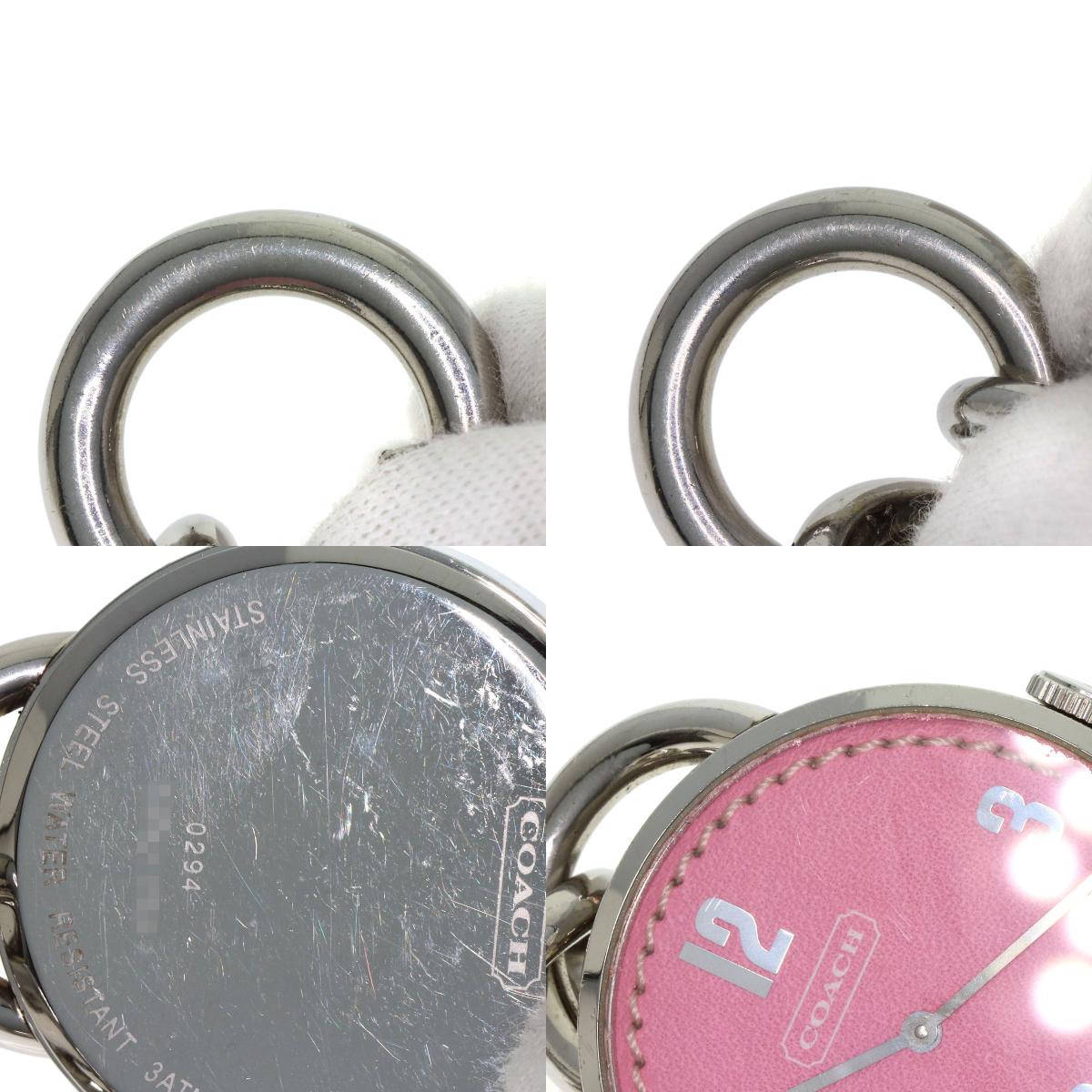 COACH Round face Watches Stainless Steel/Stainless Steel Ladies