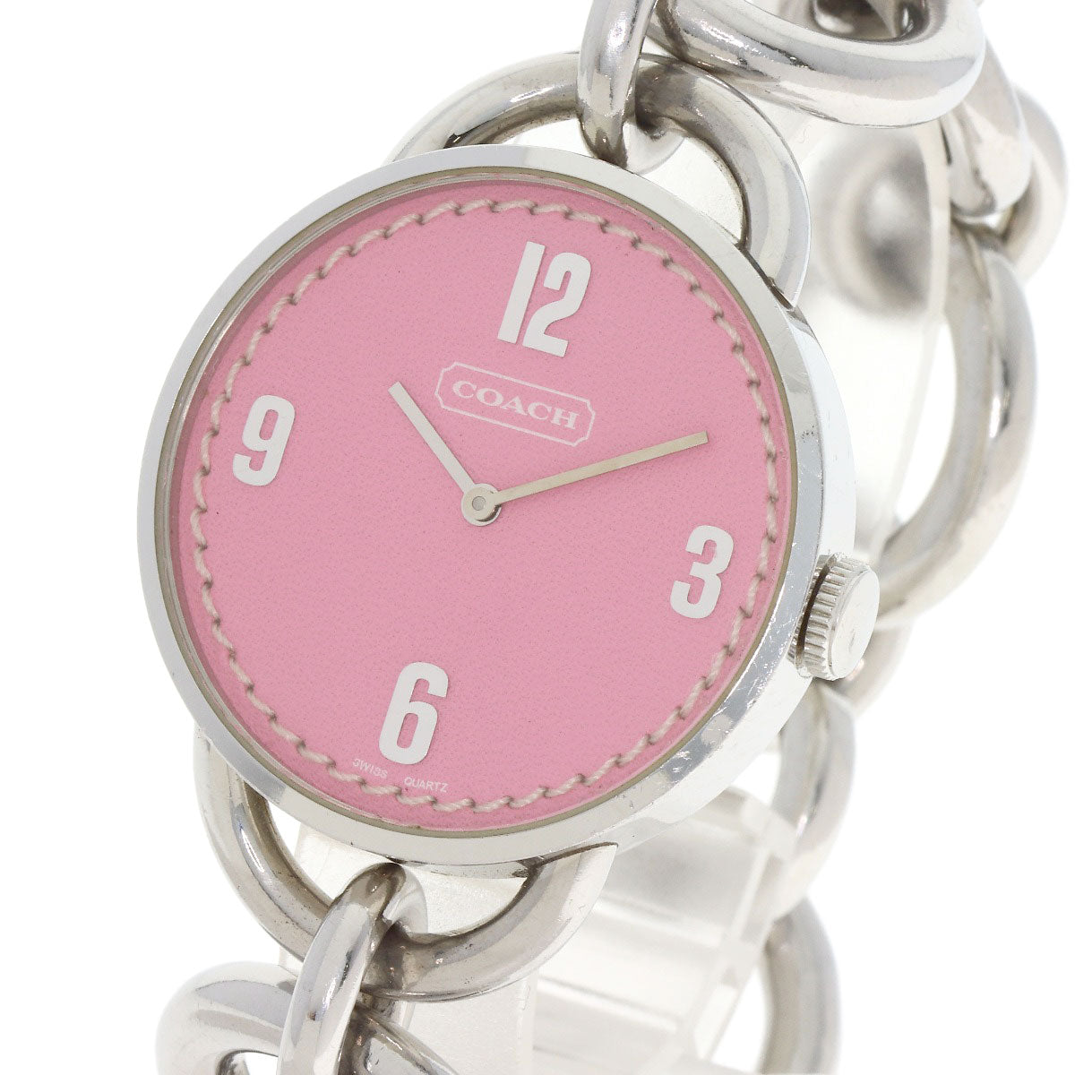 COACH Round face Watches Stainless Steel/Stainless Steel Ladies