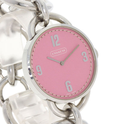 COACH Round face Watches Stainless Steel/Stainless Steel Ladies