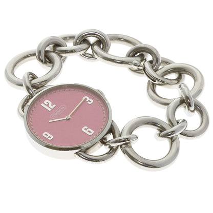 COACH Round face Watches Stainless Steel/Stainless Steel Ladies