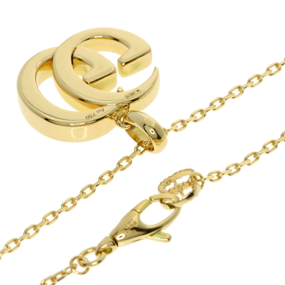 GUCCI GG Marmont Long Necklace K18 Yellow Gold Ladies [Used]