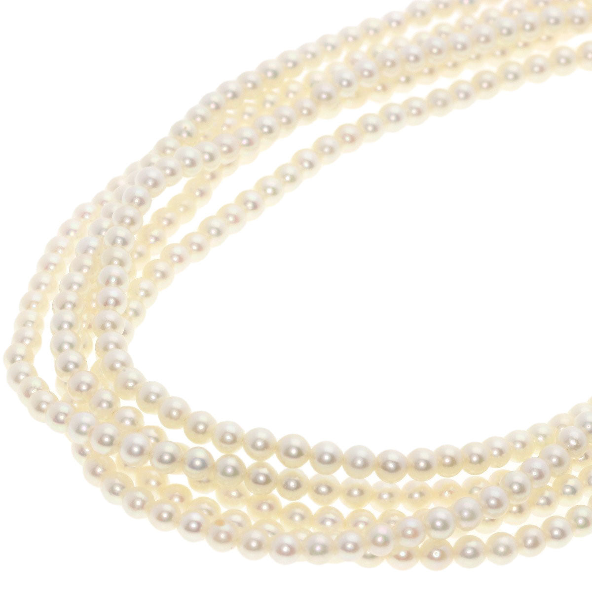 MIKIMOTO 5-strand baby pearl Necklace K14 White Gold Ladies [Used]