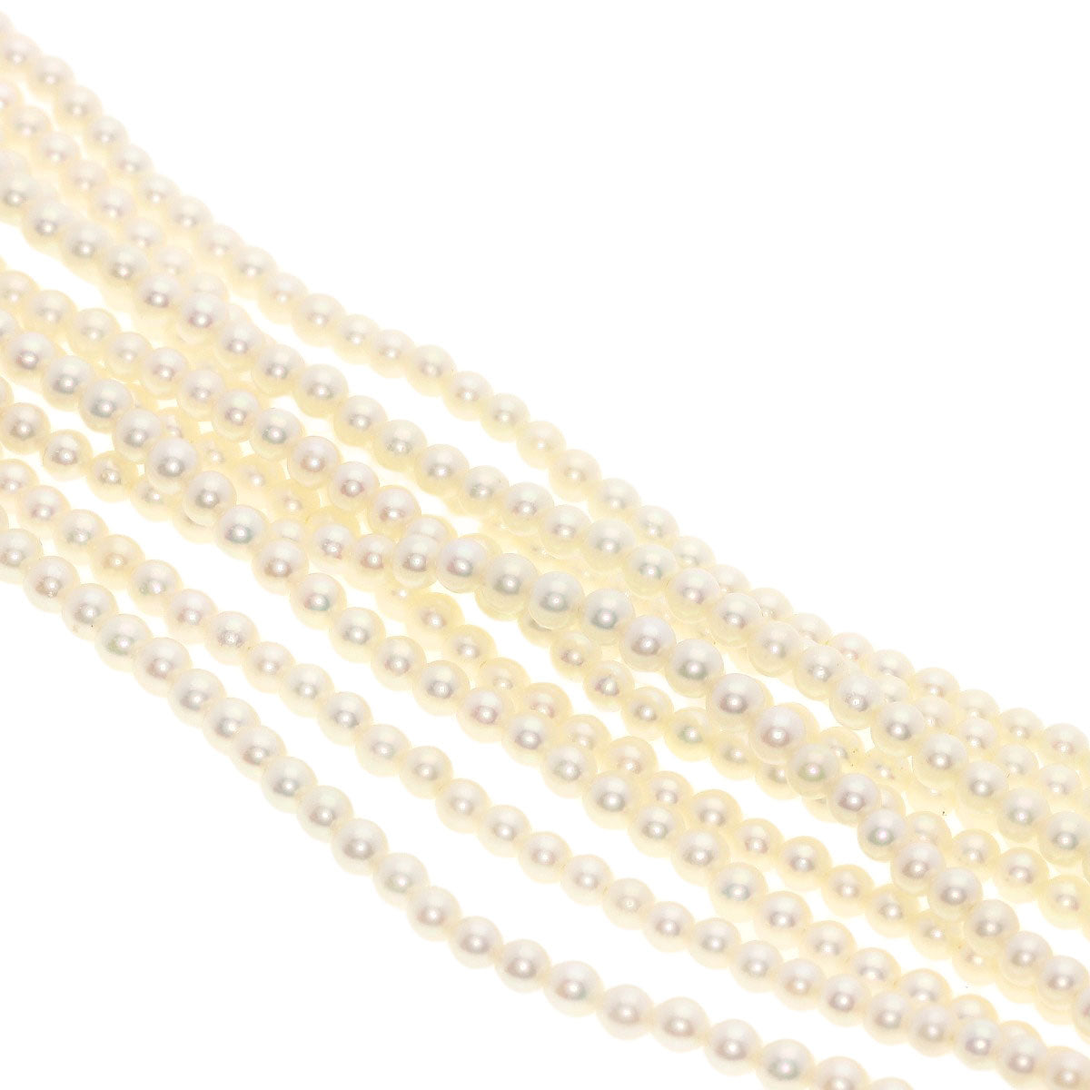 MIKIMOTO 5-strand baby pearl Necklace K14 White Gold Ladies [Used]