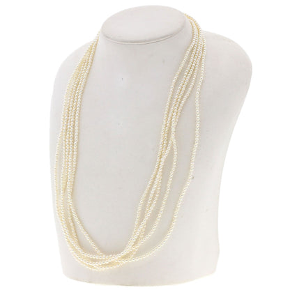 MIKIMOTO 5-strand baby pearl Necklace K14 White Gold Ladies [Used]