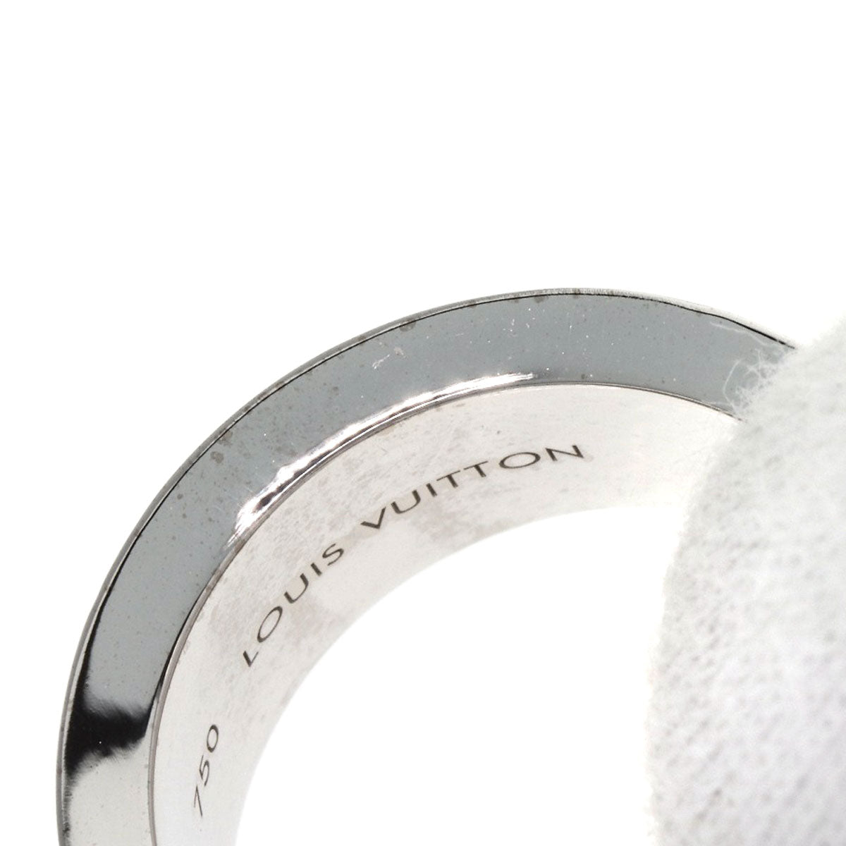 LOUIS VUITTON Grand Berg Empreinte Diamond #53 Ring K18 White Gold Ladies [Used]