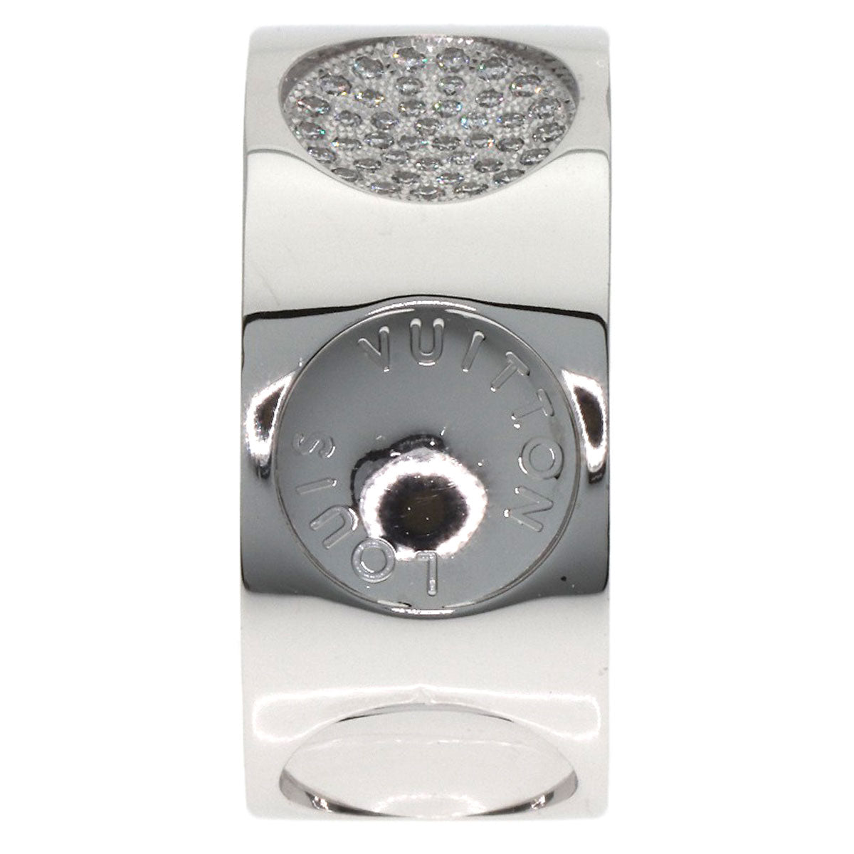 LOUIS VUITTON Grand Berg Empreinte Diamond #53 Ring K18 White Gold Ladies [Used]