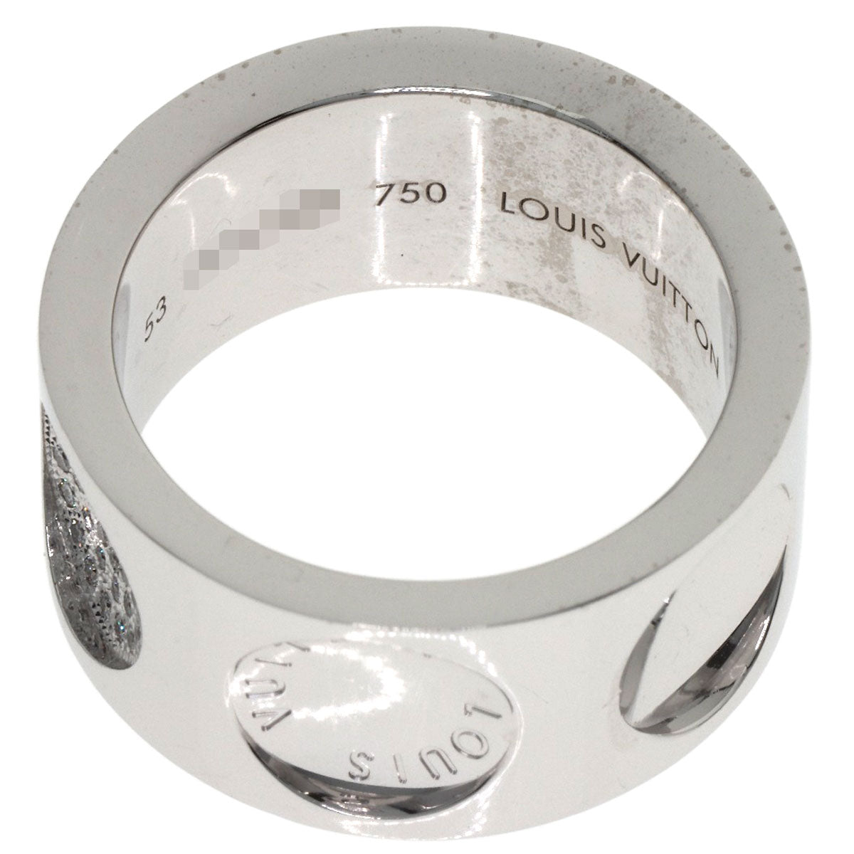 LOUIS VUITTON Grand Berg Empreinte Diamond #53 Ring K18 White Gold Ladies [Used]
