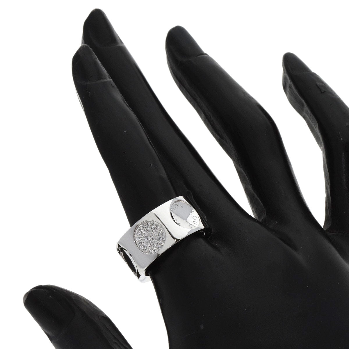 LOUIS VUITTON Grand Berg Empreinte Diamond #53 Ring K18 White Gold Ladies [Used]