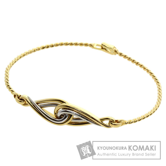 クリスチャンディオール ツイストモチーフ ブレスレット K18イエローゴールド/K18WG レディース 【中古】【CHRISTIAN DIOR】