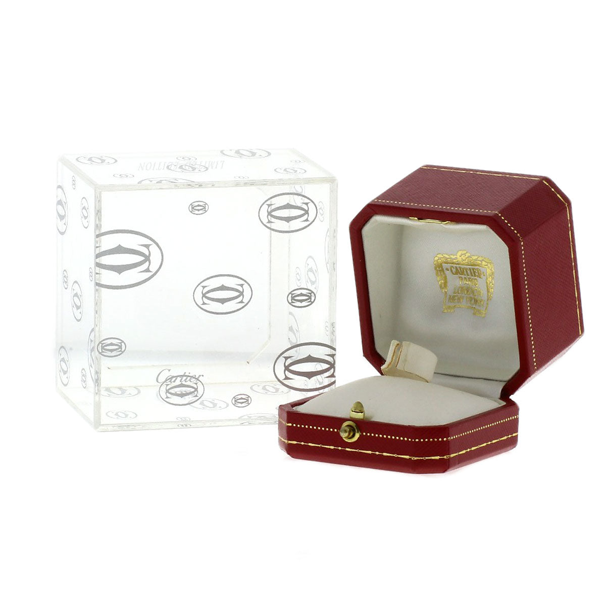 CARTIER 2C 2000 Christmas Limited #51 Ring K18 White Gold Ladies [Used]