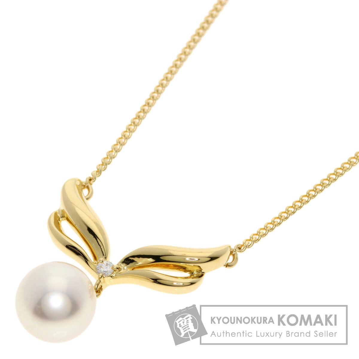 TASAKI Pearl Pearl Diamond Necklace K18 Yellow Gold Ladies [Used]