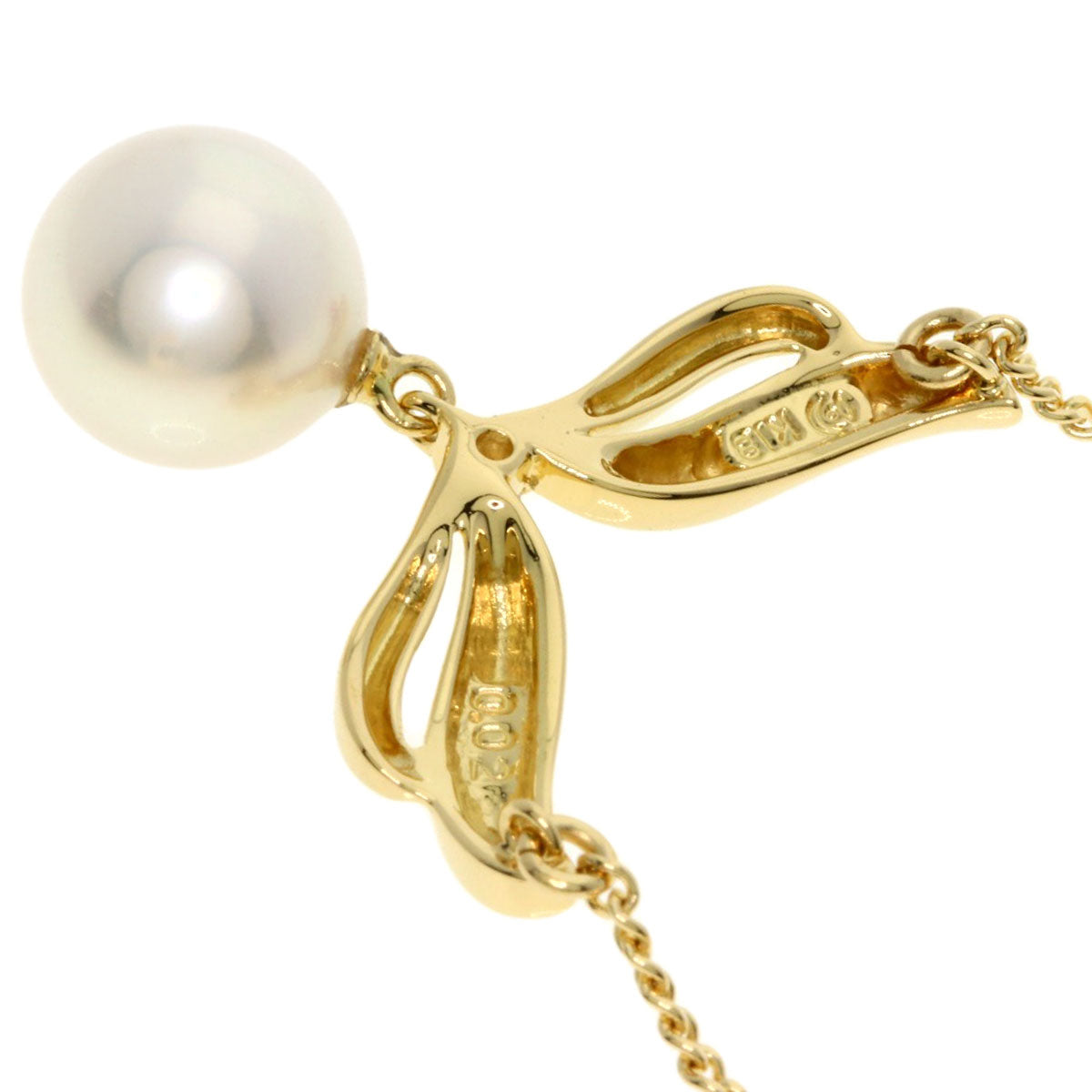 TASAKI Pearl Pearl Diamond Necklace K18 Yellow Gold Ladies [Used]