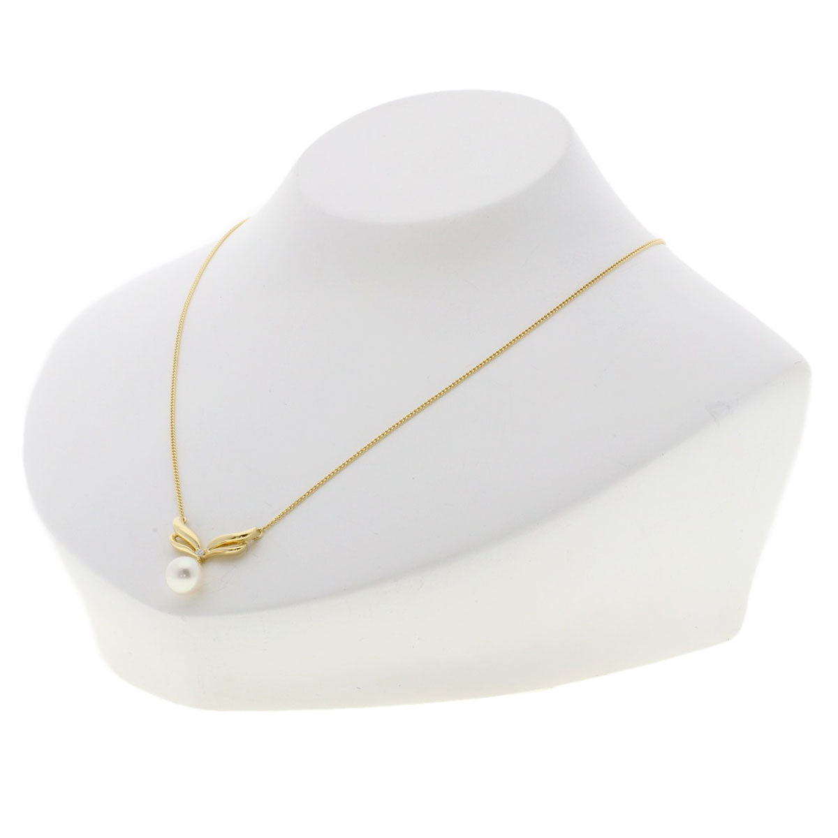 TASAKI Pearl Pearl Diamond Necklace K18 Yellow Gold Ladies [Used]