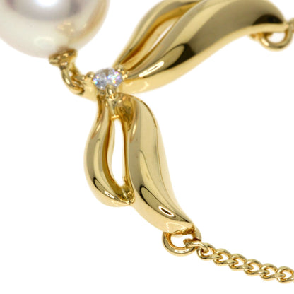 TASAKI Pearl Pearl Diamond Necklace K18 Yellow Gold Ladies [Used]