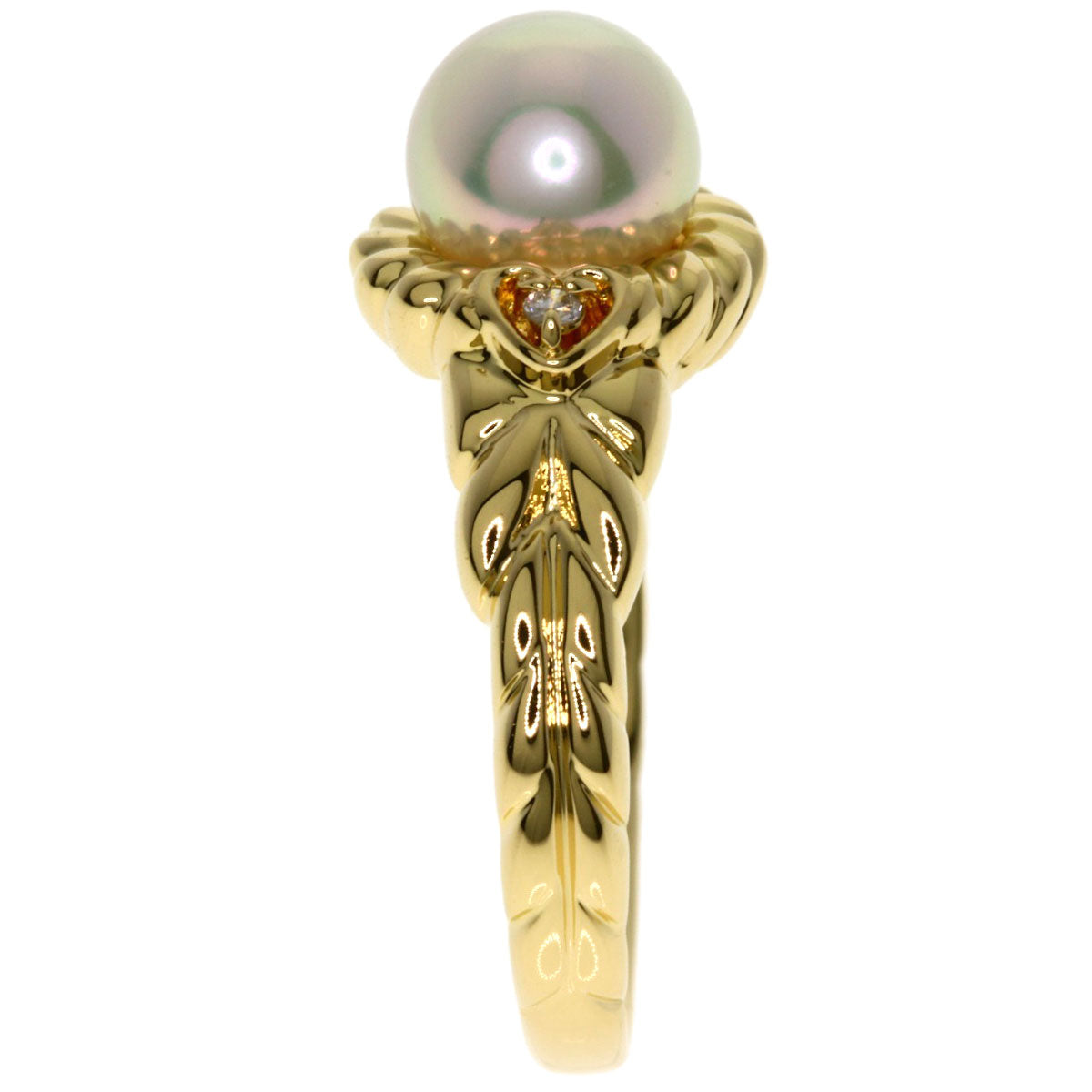 ディオール パール 真珠 ダイヤモンド リング・指輪 K18イエローゴールド レディース 【中古】【Dior】