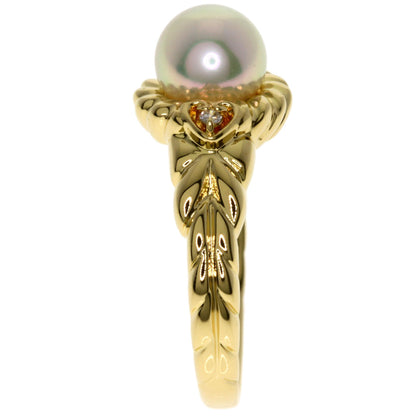 ディオール パール 真珠 ダイヤモンド リング・指輪 K18イエローゴールド レディース 【中古】【Dior】